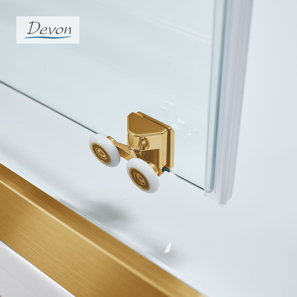 ΣΥΡΟΜΕΝΗ ΠΟΡΤΑ ΝΤΟΥΖΙΕΡΑΣ NOXX SLIDER 1+1 GOLD BRUSHED PVD  H.200