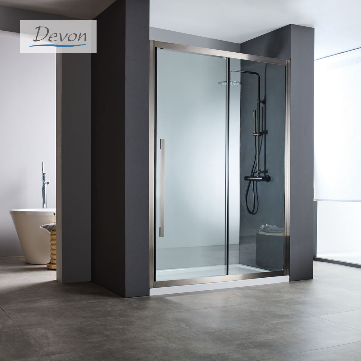 ΣΥΡΟΜΕΝΗ ΠΟΡΤΑ ΝΤΟΥΖΙΕΡΑΣ NOXX SLIDER 1+1 BLACK BRUSHED PVD  H.200