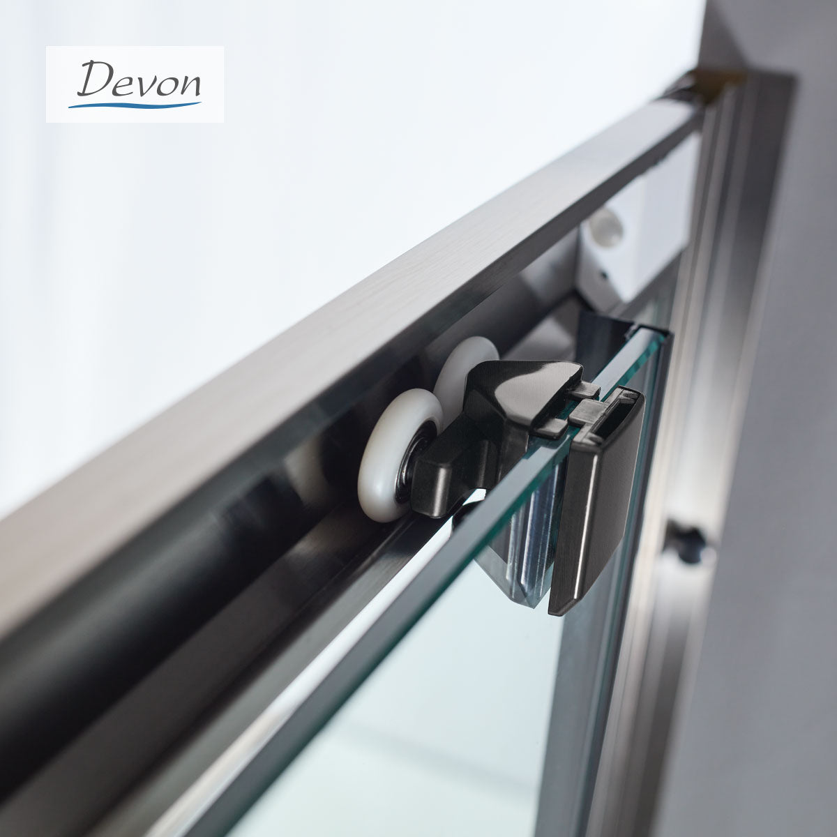 ΣΥΡΟΜΕΝΗ ΠΟΡΤΑ ΝΤΟΥΖΙΕΡΑΣ NOXX SLIDER 1+1 BLACK BRUSHED PVD  H.200