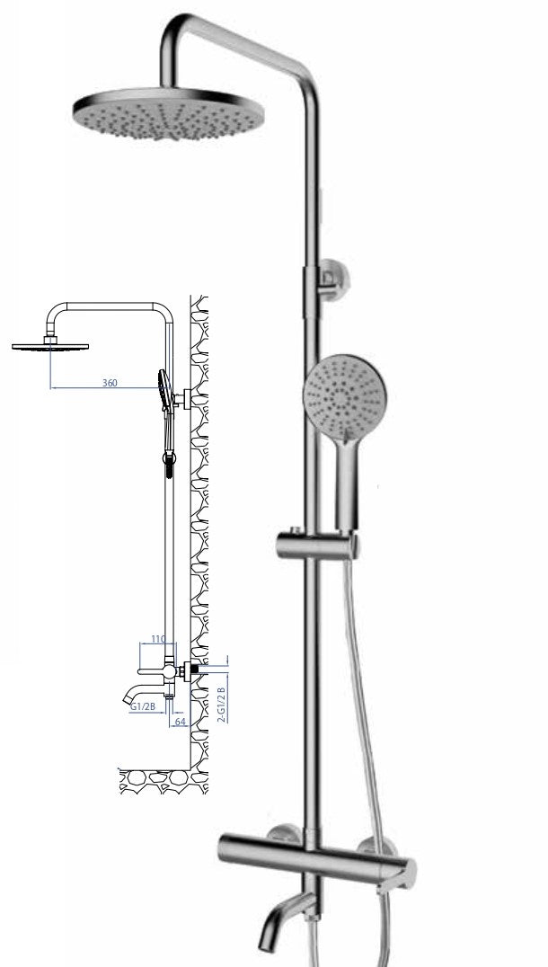 ΣΤΗΛΗ ΝΤΟΥΖ CARLA BRUSH NICKEL