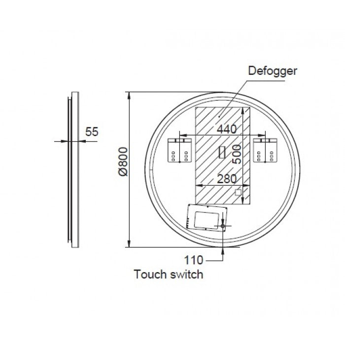 ΦΩΤΙΖΟΜΕΝΟΣ ΚΑΘΡΕΦΤΗΣ FOX Ø80