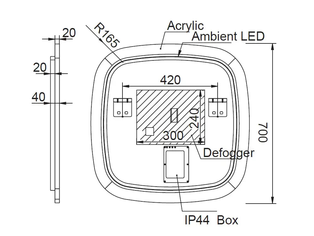 ΦΩΤΙΖΟΜΕΝΟΣ ΚΑΘΡΕΦΤΗΣ FRES Ø70