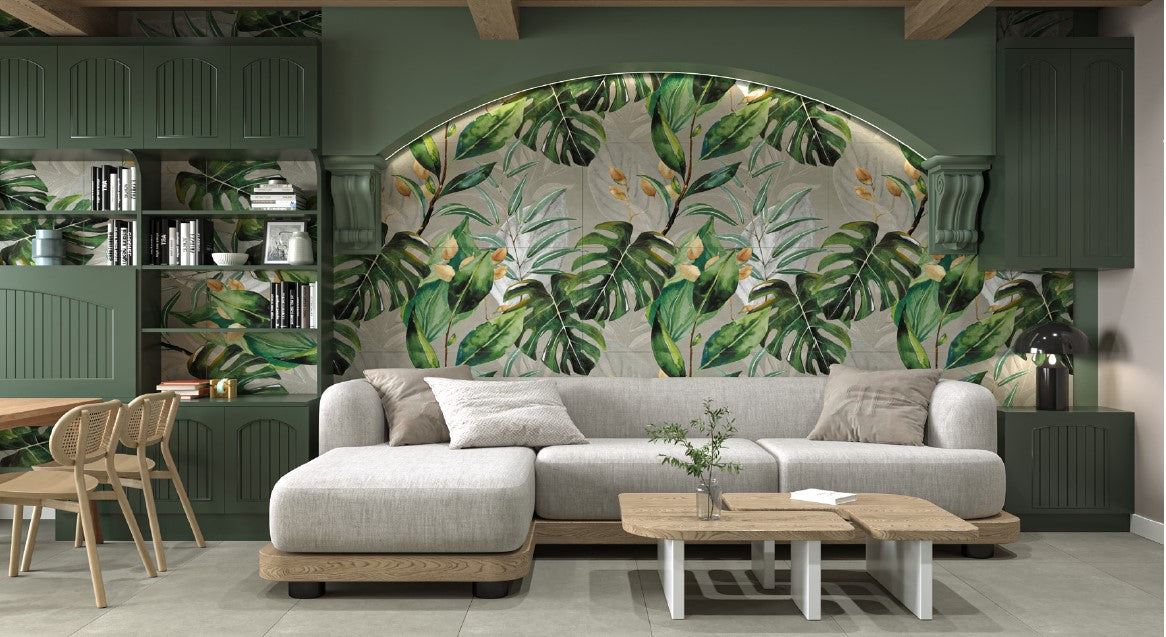 MONSTERA GREY DECOR 60X120