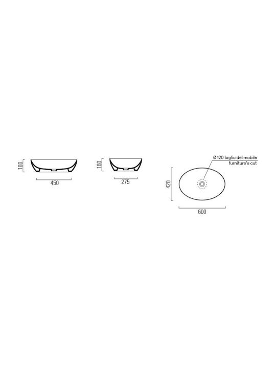 ΕΠΙΤΡΑΠΕΖΙΟΣ ΝΙΠΤΗΡΑΣ PURA 8842-401 ARDESIA 60X42