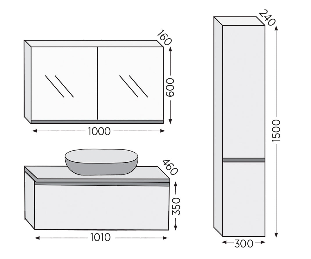 ROYAL BATH SEVILLA WALNUT 3SVCSAWL