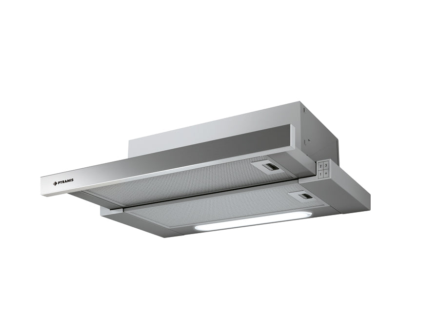 ΣΥΡΟΜΕΝΟΣ ΑΠΟΡΡΟΦΗΤΗΡΑΣ TURBO SLIM 60cm 065006401 ΑΝΟΞΕΙΔΩΤΟΣ PYRAMIS