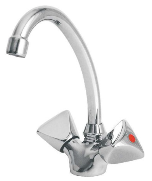 SIMPLE SINGLE HOLE SINK FAUCET SERIE GERMANY ECO 075757 CHROME