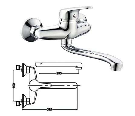 WALL SINK FAUCET 085422 CHROME