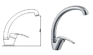 TALL COUNTER SINK FAUCET DROP 086839 CHROME