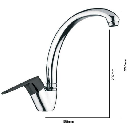 CENTURY 085954 CHROME COUNTERTOP SINK FAUCET TALL