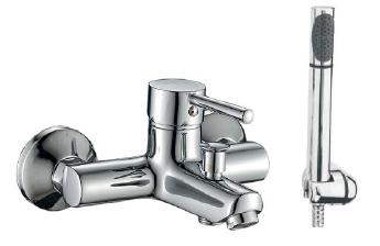 BATHROOM FAUCET WITH SHOWER SET ART 082489 CHROME