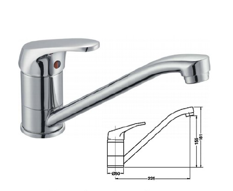 STRAIGHT BENCH SINK FAUCET 085681 CHROME