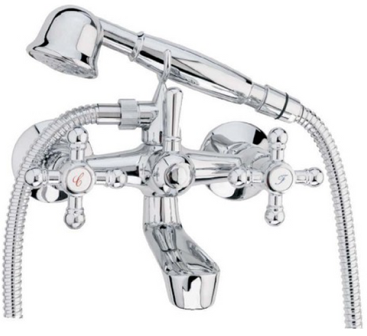 ΑΠΛΗ ΜΠΑΤΑΡΙΑ ΜΠΑΝΙΟΥ ΜΕ ΣΕΤ ΝΤΟΥΣ RETRO 073532 CHROME