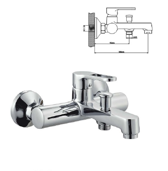 BATHROOM FAUCET WITH SHOWER SET 086819 CHROME