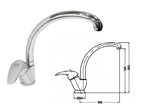 TALL COUNTER SINK FAUCET 085421 CHROME