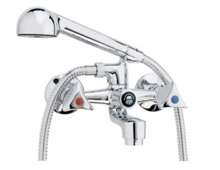 SIMPLE BATHROOM FAUCET WITH SHOWER SET SERIE GERMANY ECO 075755 CHROME