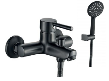 BATHROOM FAUCET WITH SHOWER SET ART 086924 BLACK