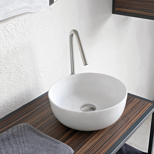 TABLE WASHER GLAM 1807 WHITE MATT Φ39