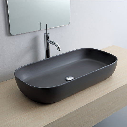 TABLE WASHER GLAM 1803 BLACK MATT 76X39