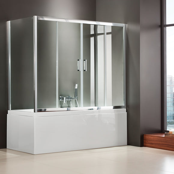 ΣΥΡΟΜΕΝΗ ΠΟΡΤΑ ΜΠΑΝΙΕΡΑΣ AXIS SLIDER BATH CLEAR (2+2)