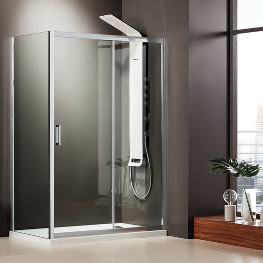 AXIS SLIDER SHOWER DOOR (1+1) CLEAN GLASS 