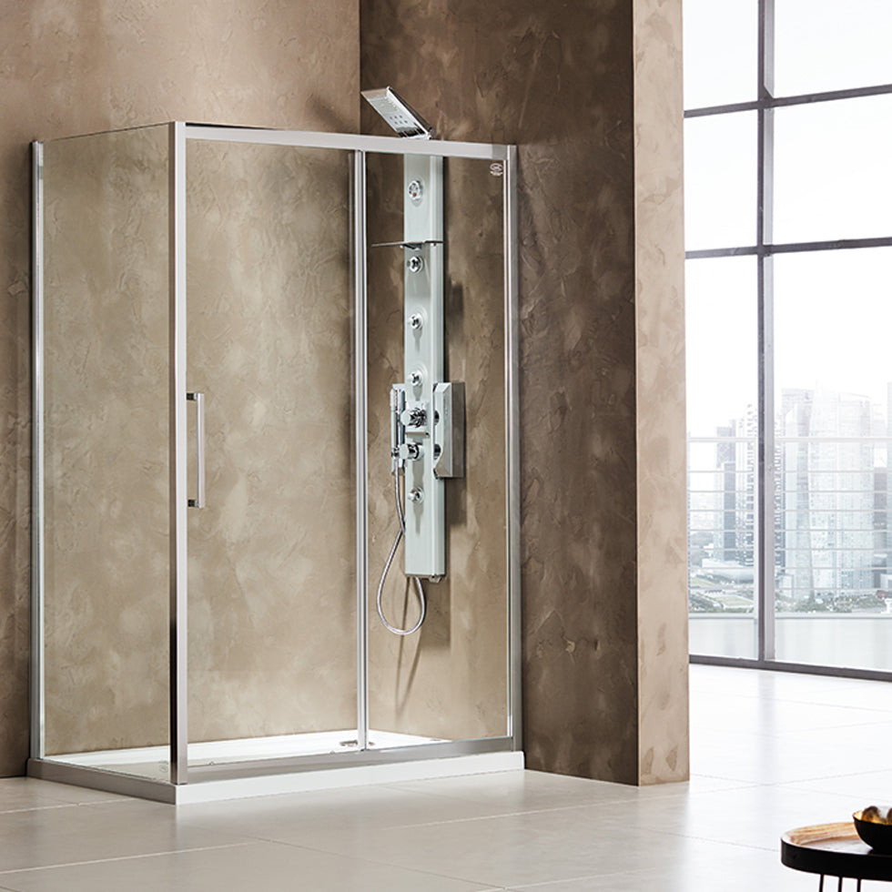 ΣΥΡΟΜΕΝΗ ΠΟΡΤΑ ΝΤΟΥΖΙΕΡΑΣ PRIMUS PLUS SLIDER (1+1) CLEAR GLASS