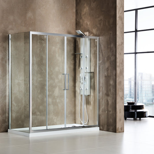 ΣΥΡΟΜΕΝΗ ΠΟΡΤΑ ΝΤΟΥΖΙΕΡΑΣ PRIMUS PLUS SLIDER (2+2) CLEAN GLASS