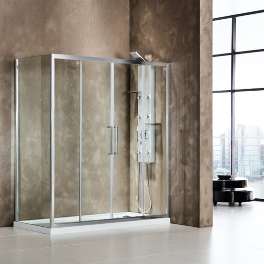 SLIDING SHOWER DOOR PRIMUS PLUS SLIDER (2+2) CLEAN GLASS